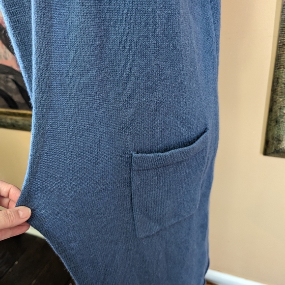 +Beryll  Worn By Food PeopleCashmere Sweater Vest Long Line Cardigan Open Front - Picture 11 of 12